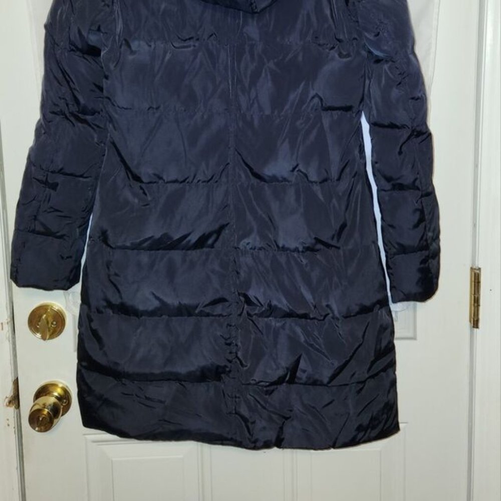 Michael Kors Faux Fur Trim Hooded Quilted Down Puffer Coat Women's Small Black - Picture 9 of 9